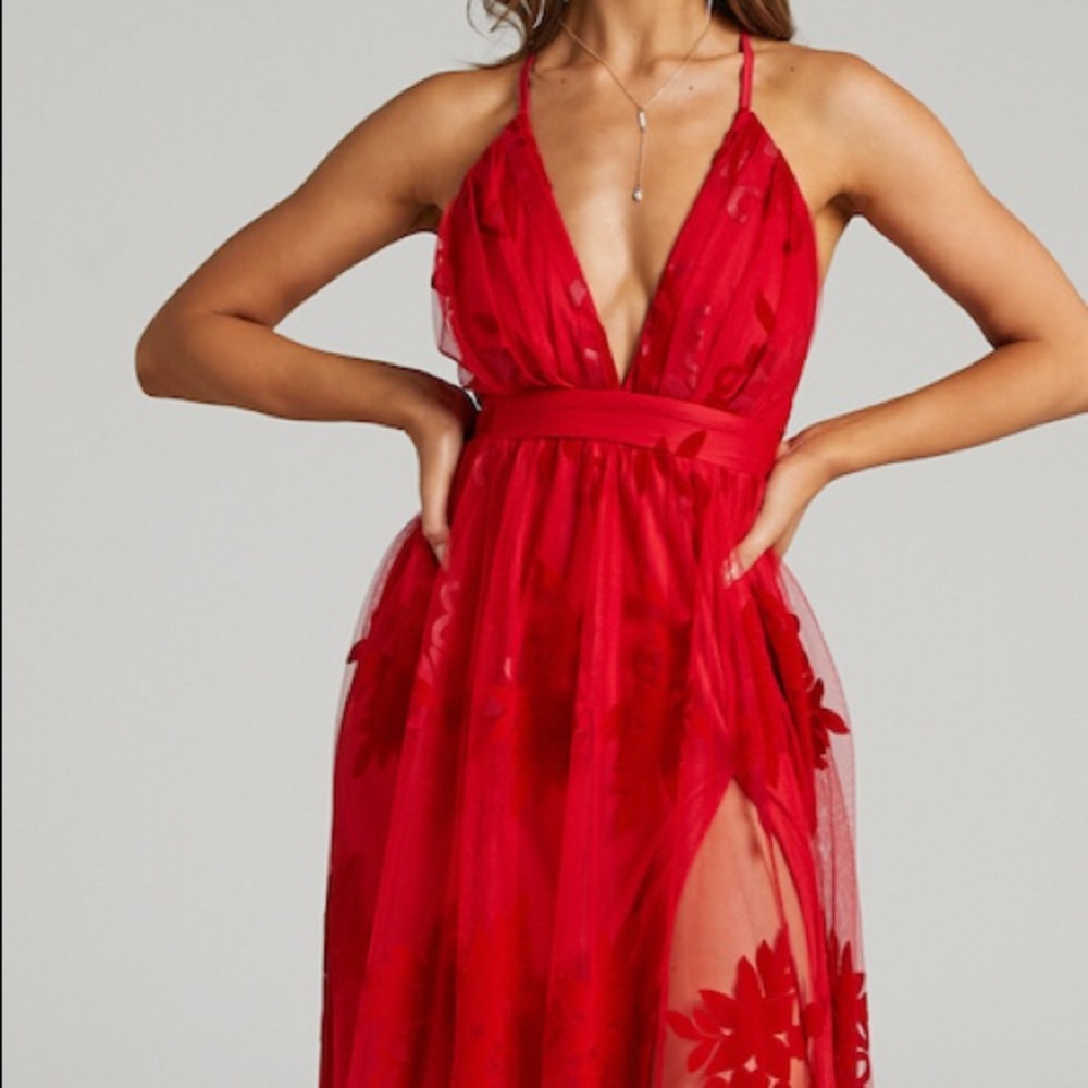 Red maxi dress NWT